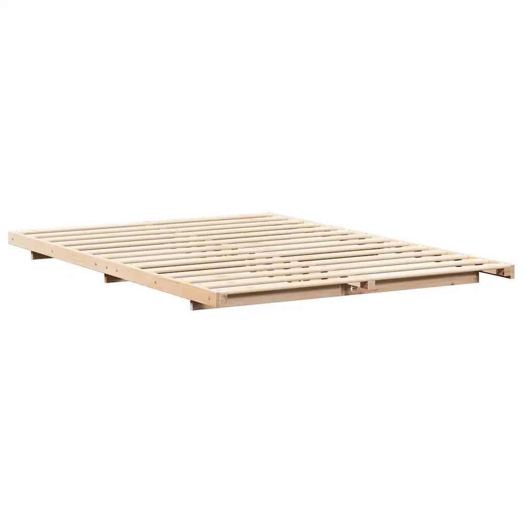 Struttura del letto Marrone 140 x 220 cm Pino massello 873130