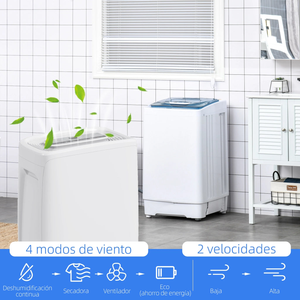 Deumidificatore Elettrico 12L/Giorno ¨C Xylo ¨C 4 Modalit¨¤, 2 Velocit¨¤, Silenzioso, 29x18x49 cm, Bianco