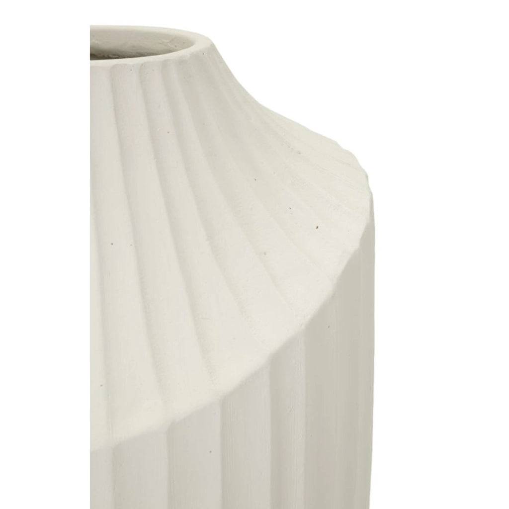 Vaso Decorativo VKH836, Beige, Poliresina, 22,5x22,5x38 cm