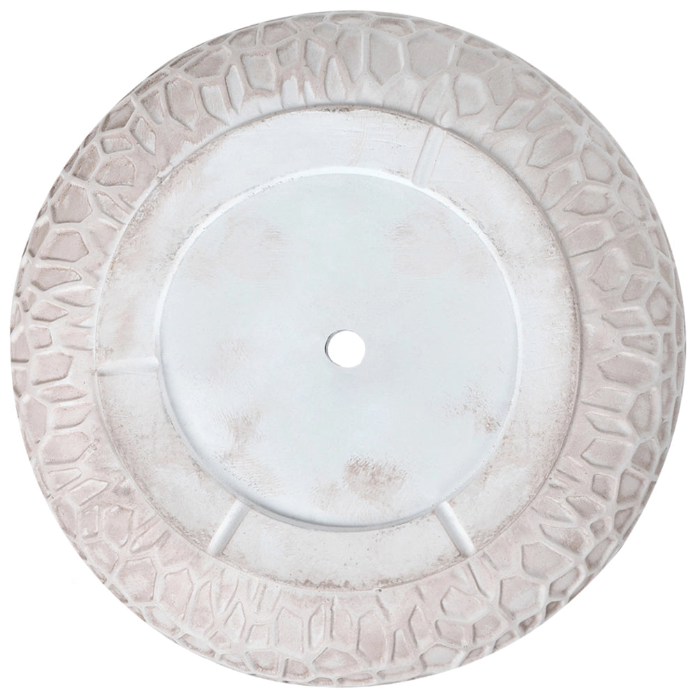 Fioriera Beige chiaro Fioriera rotonda in fibra di argilla per uso interno ed esterno 43 x 43 x 42 cm Decorativa Design moderno Soggiorno Giardino