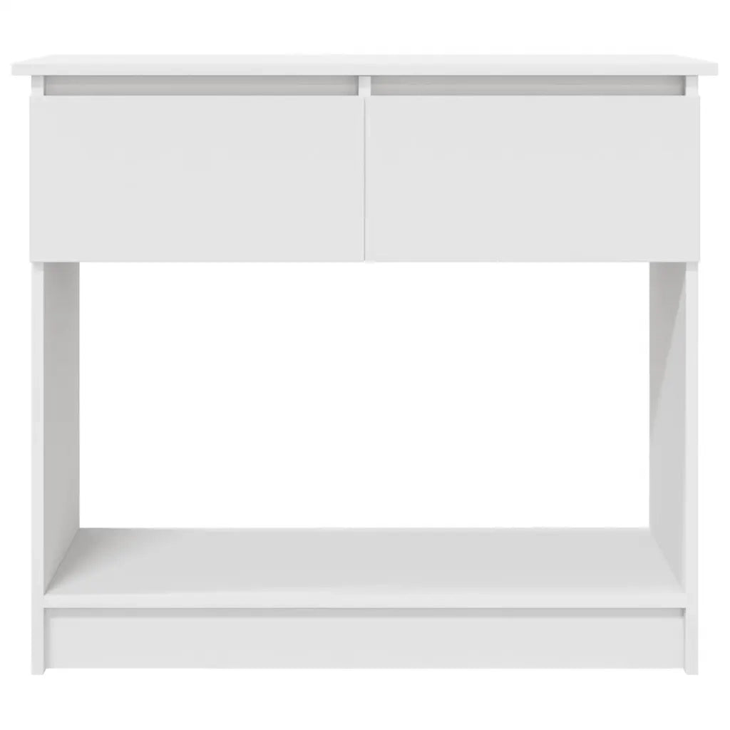 Tavolo Consolle | Tavolo d'Ingresso con Cassetti Bianco 85,5x38,5x74,5 cm