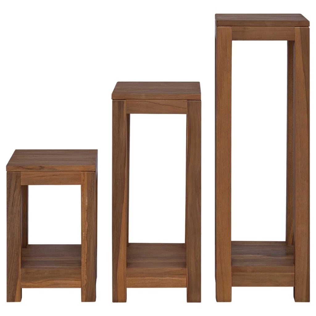 Supporto per piante 3 pz Naturale 25 x 25 x 80 cm 42026905