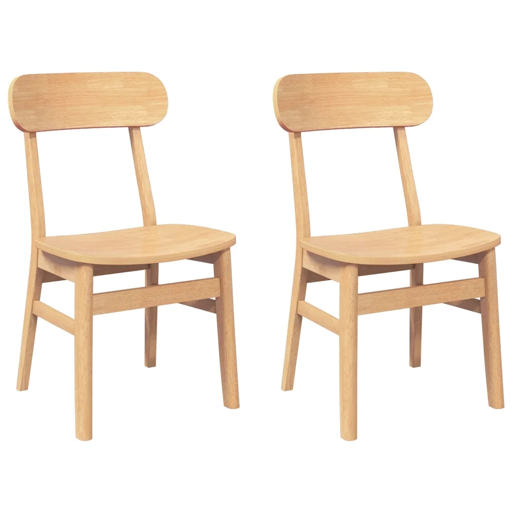 Sedie da Pranzo 2 pz in Legno Massello di Hevea 4102438