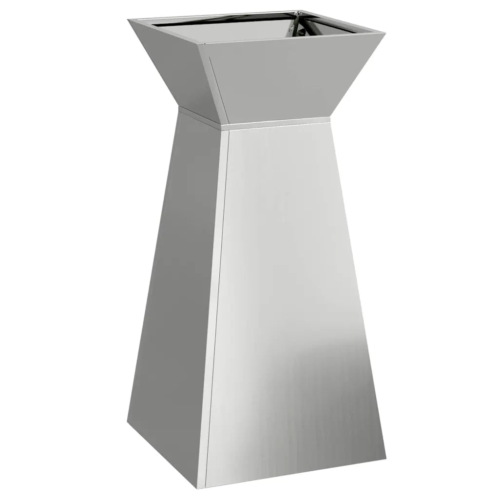Vaso a Pilastro-Fioriera da Esterno-Contenitore per Piante Argento 35 x 35 x 73 cm