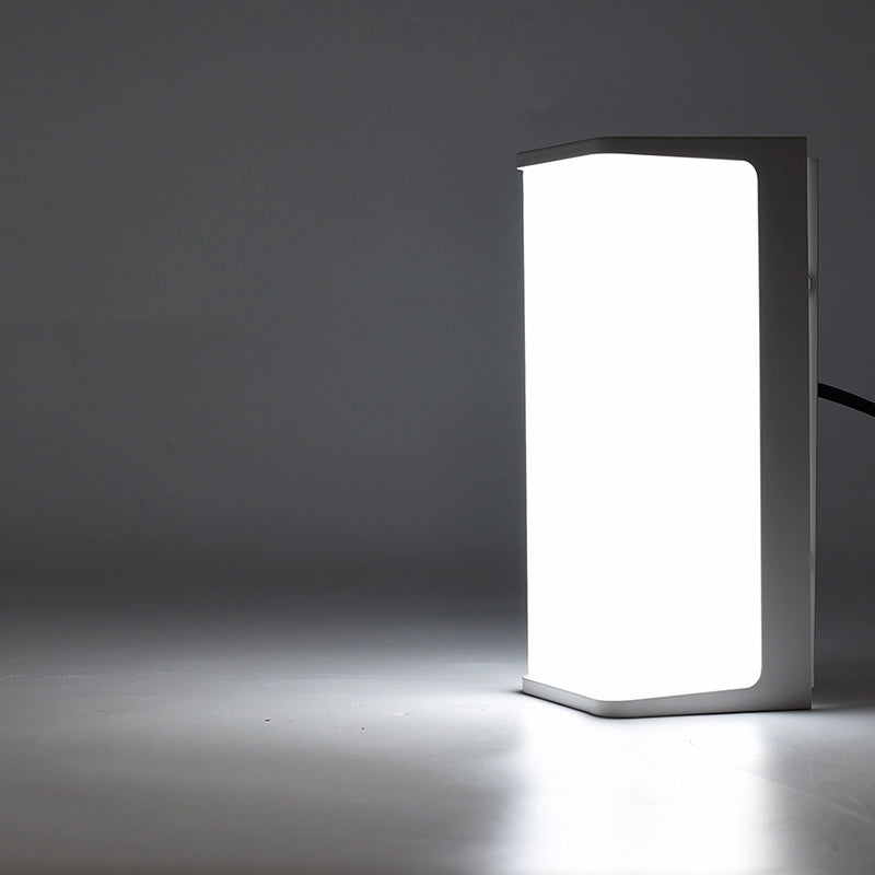APPLIQUE DA ESTERNO A LED RETTANGOLARE LAMPADA DA PARETE MODERNA IN PVC BIANCO LUCE FREDDA 6500K - ILLUMINAZIONE EFFICIENTE