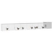 Gabbia per Polli Grigia 700x91x100 cm Acciaio Zincato 3106464
