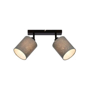 Barra Spot Vintage 2xe27 28,5 cm grigio nero