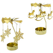 Set di candelabri oscillanti da 2, rotanti per Halloween, Natale, compleanno, matrimonio - candele decorative da tavola