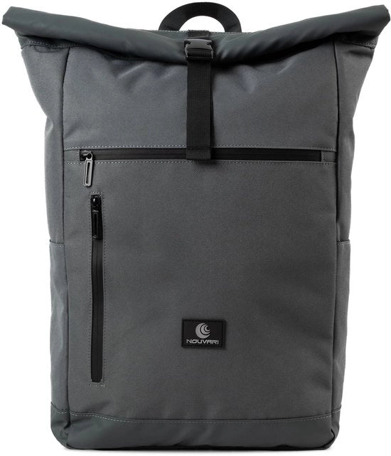 Borsa da Rolltop per Uomo e Donna in Grigio/Antracite Impermeabile con Tasca per Laptop 17" per Università, Lavoro e Viaggi per 30l Borsa da Viaggio Grande Borsa da Ciclismo