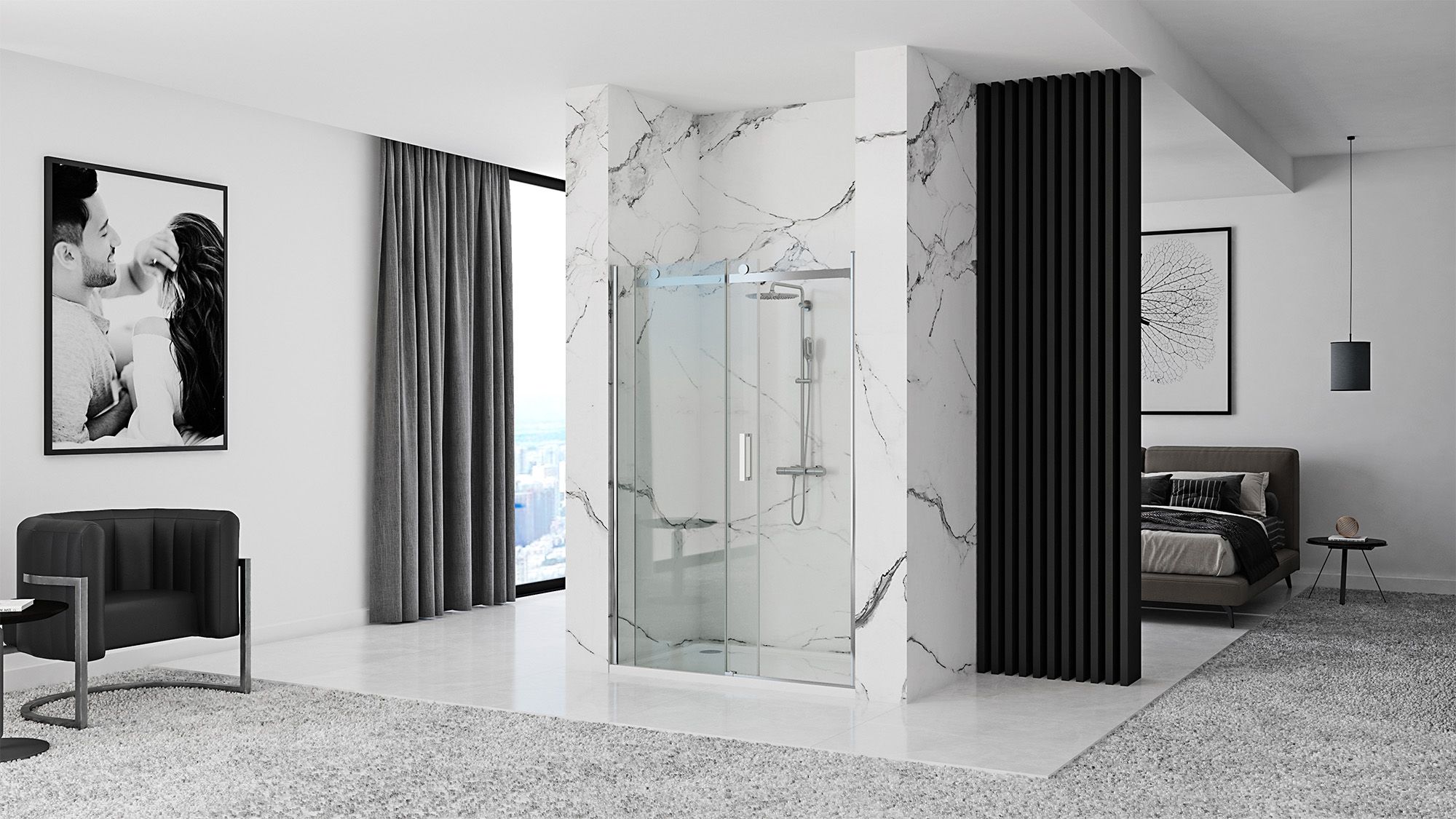 Porta Doccia Rea Nixon-2 140 destra