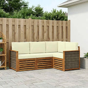 Set divani con cuscino 4 pcs Legno di Acacia Massello 3384286