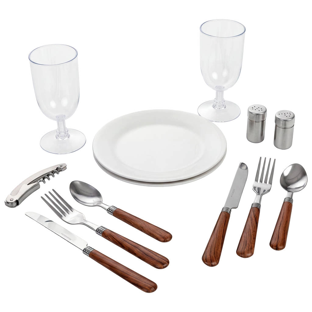 Cestino da picnic per 2 persone, marrone, 40x28x14/40h cm