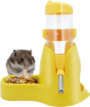 Flessa da Bevanda per Hamster, Ratto e Gatto d'Assiago, Dispensatore Automatico con Base, Adatto per Hamster, Ratto e Gatto d'Assiago (80 ml, Giallo)