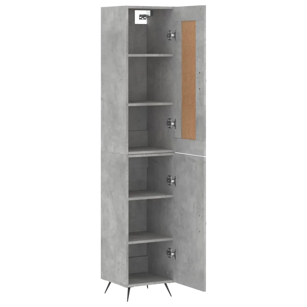 Credenza Grigio Cemento 34,5x34x180 cm in Legno Multistrato 3200109
