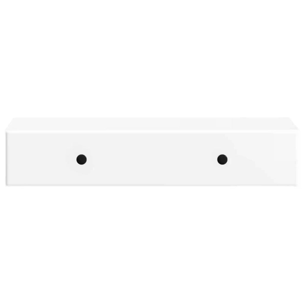Tavolino da Parete Laterale Bianco Lucido 87,5 x 34,5 x 17 cm 899179