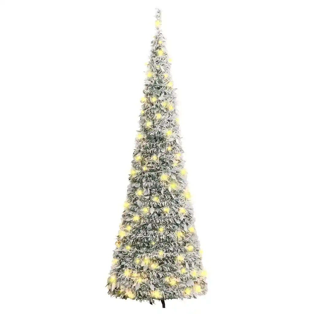 Albero di Natale Artificiale Pop-up Neve Fioccata 200 LED 210cm 357759