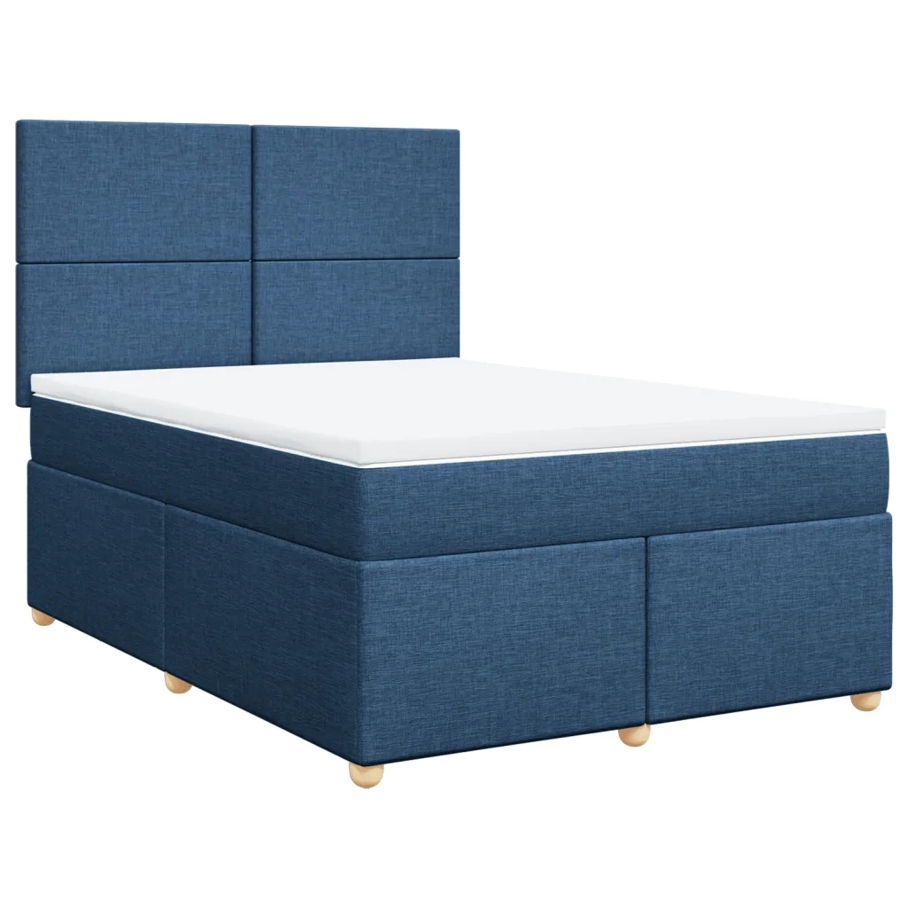 Giroletto a Molle con Materasso Blu 140x200 cm in Tessuto 3293602