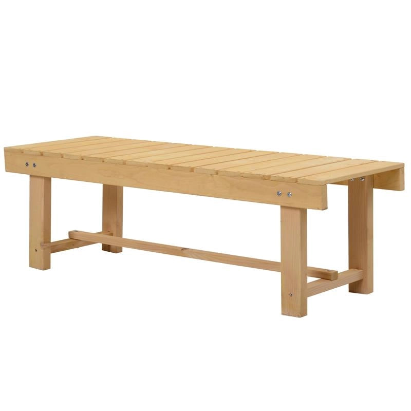 PANCHINA DA ESTERNI IMPERMEABILE 2 POSTI IN LEGNO DI ABETE 110 X 38 X 35 CM