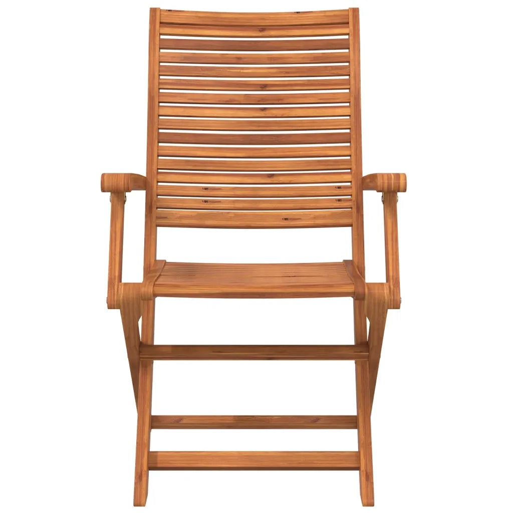 Sedie Giardino Pieghevoli 4 pz 57x66x95cm Legno Massello Acacia