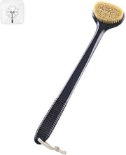 Liscia Dry Brush, 43 cm Manubrio Antiscivolo, Spazzola per la Schiena, Seta Naturale, Drainingo del Lympho, Spazzola per Uomo e Donna, Sete di Cervo