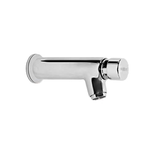 Rubinetto temporizzato a parete in ottone cromato CW617N nofer 07440.N
