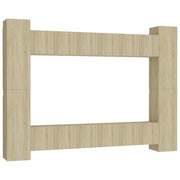Set di mobili credenza TV soggiorno camera da letto 10 pezzi in rovere Sonoma legno ingegnerizzato marrone 02_0024358