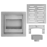 Scarico Lineare Rea Line 150x150 Nickel Brush