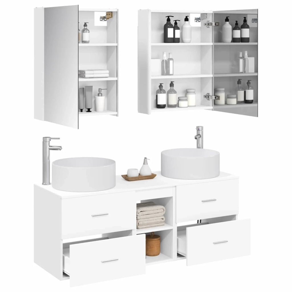 Set di mobili per il bagno 5 pcs Bianco 3407087