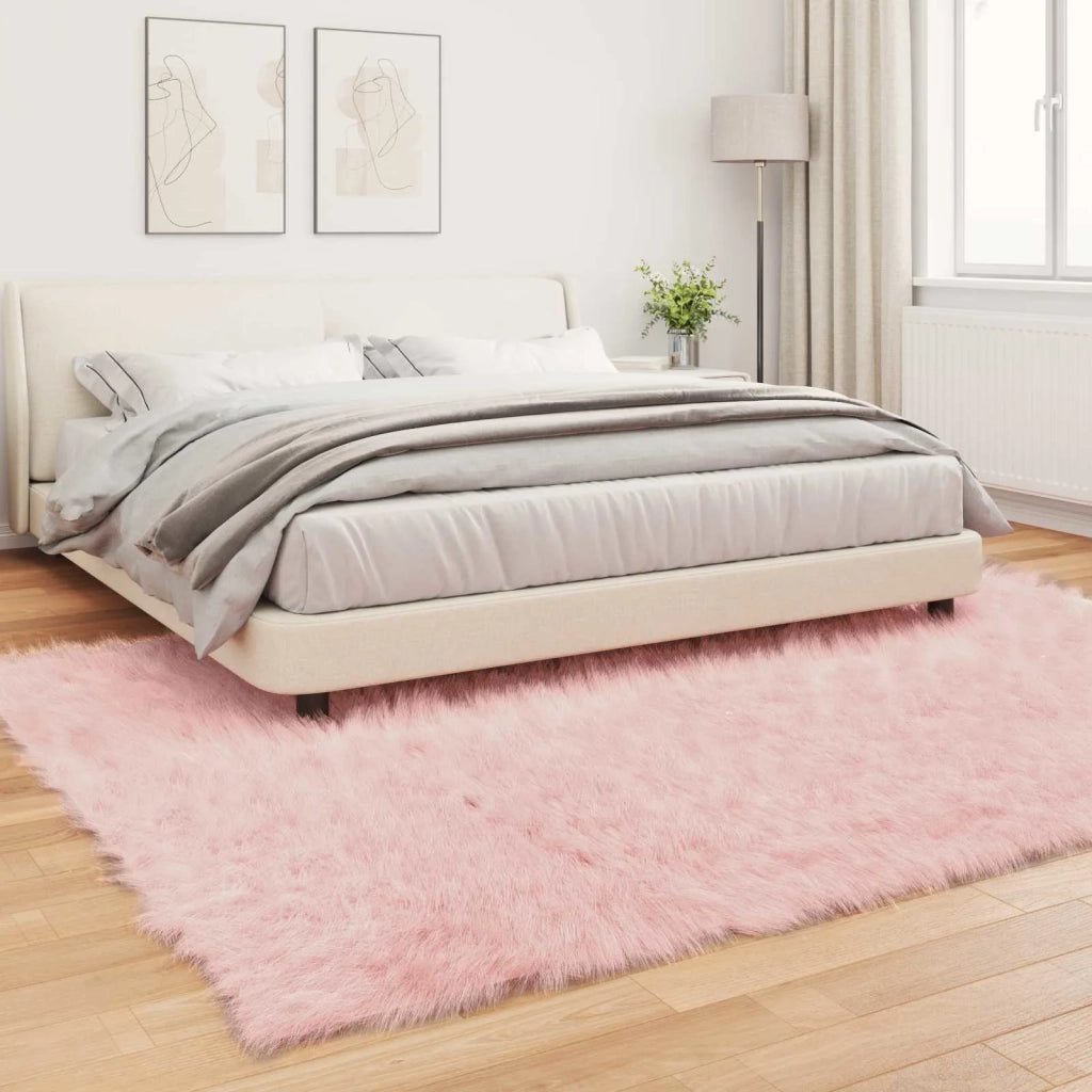 Tappeto in finta TAFALLA Rosa 240 x 340 cm Poliestere 42021552