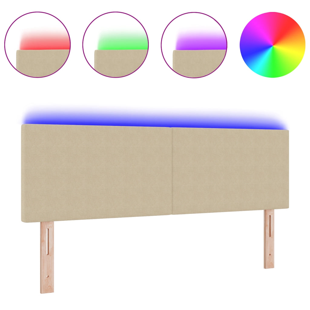Testata LED Design Semplice Verde Chiaro e Grigio 80 cm Tessuto Corduroy