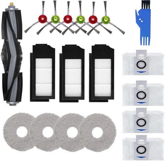 Accessori per ECOVACS X1 Pro T10omni Veegrobot - Set di sostituzione per capello principale, filtro e capello laterale - 19 pezzi