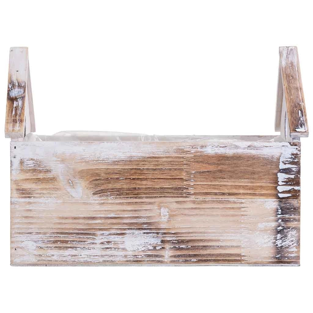 Supporto per fioriera rettangolare in legno 28x17x21/12H cm