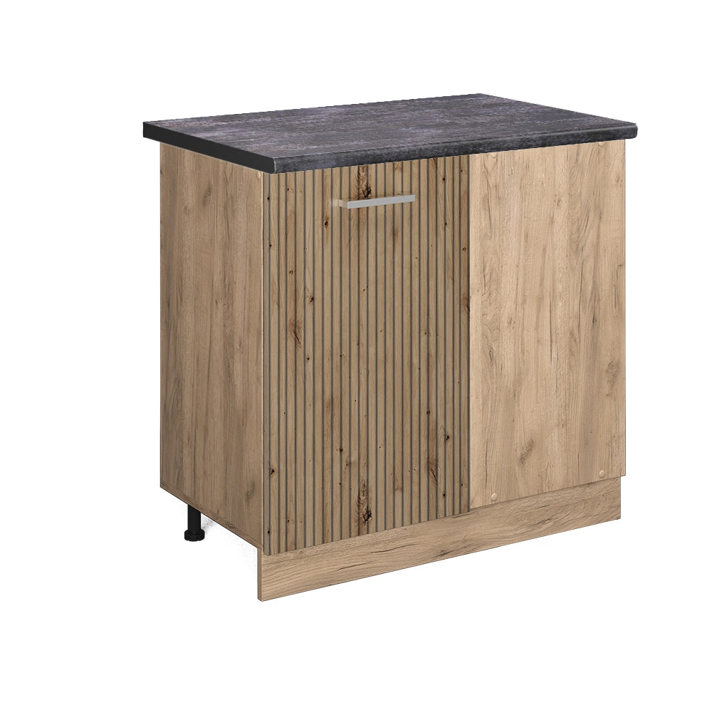 Vicco Mobile ad angolo cucina Rovere artigianale 86 cm , PL Antracite