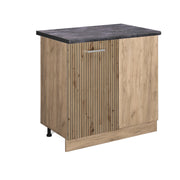 Vicco Mobile ad angolo cucina Rovere artigianale 86 cm , PL Antracite