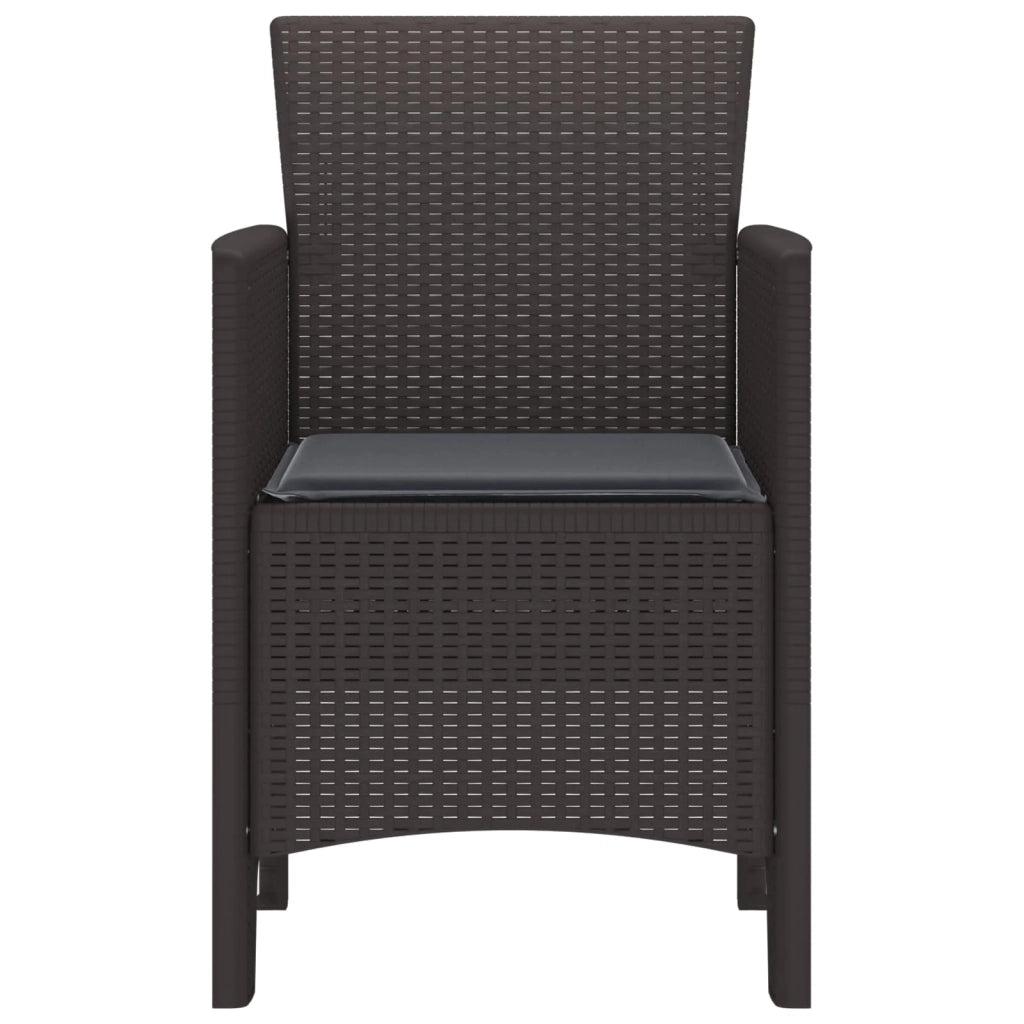 Sedia da Giardino 4 pcs Marrone 53 x 49 x 85 cm Polipropilene 847476