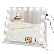 Specchio da Bagno con Luci LED ¨C zephmum ¨C Bianco 62.5x49.5cm