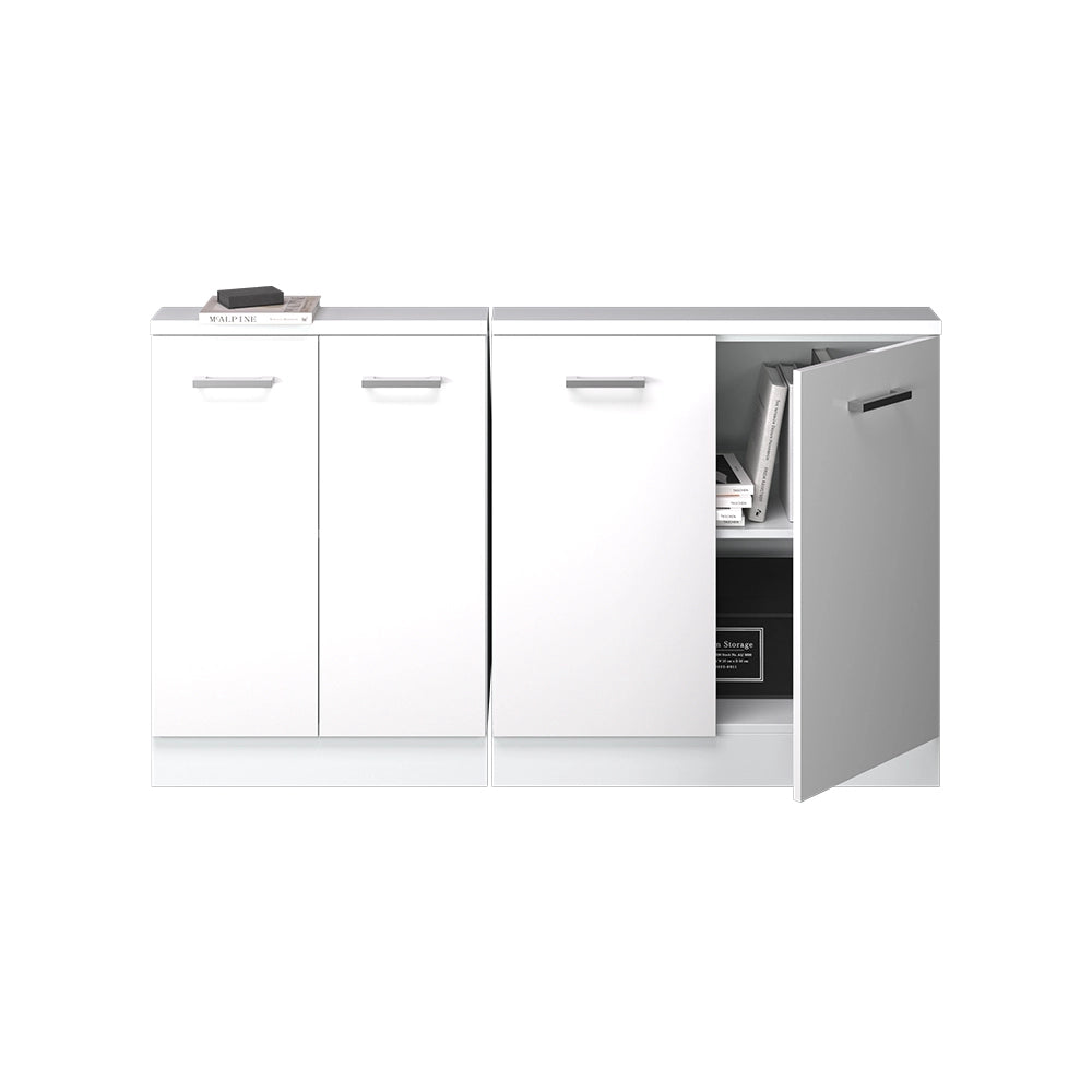 Set di mobili sottotetto Rion Bianco lucido/Bianco Set di 2 Vicco