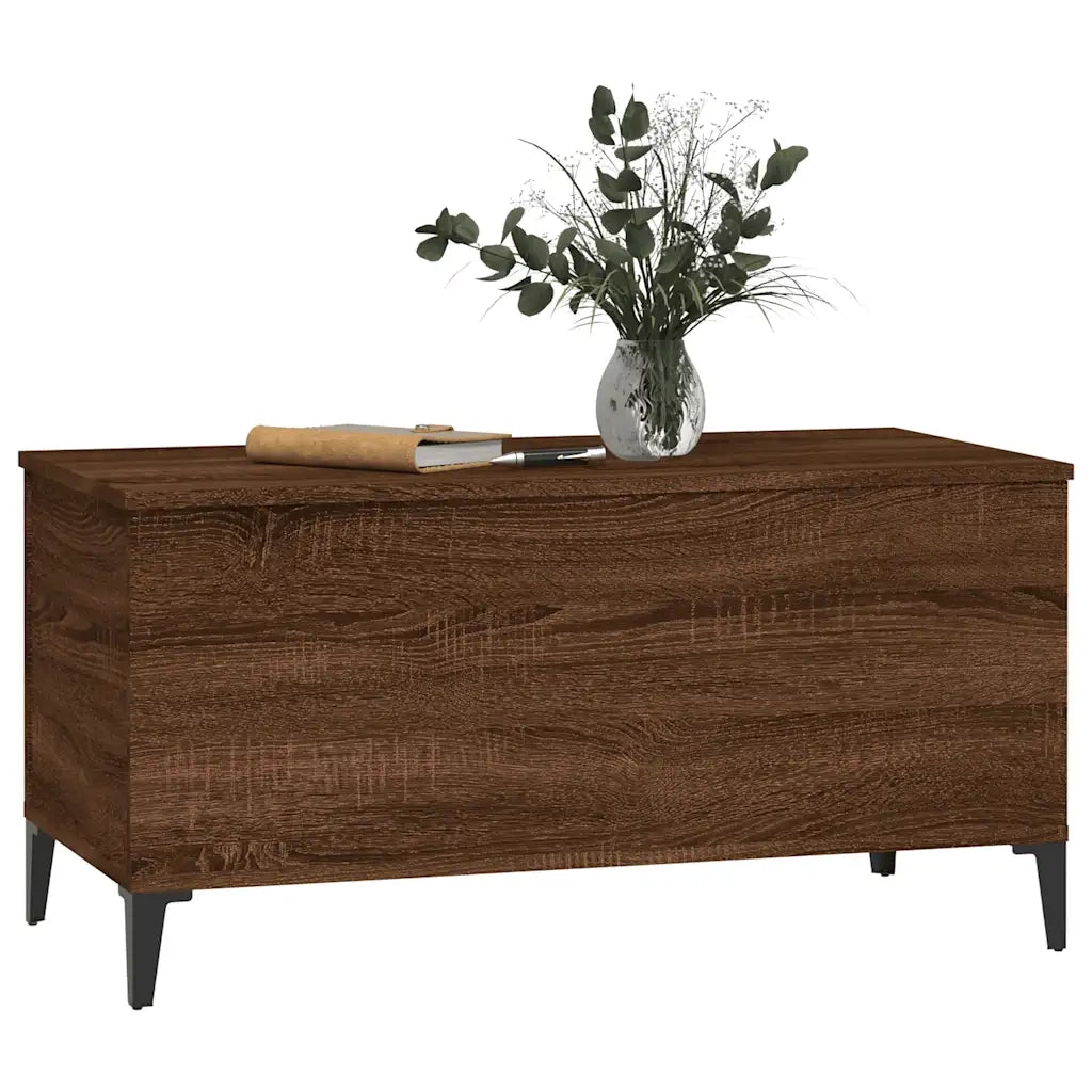 Tavolino Salotto Rovere Marrone 90x44,5x45 cm Legno Multistrato 819595