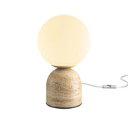 Lampada Da Tavolo Contemporanea Tavo Pietra Calcarea Beige 1 Luce G9