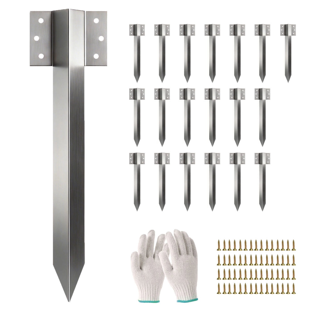 Set 20 Supporti per Traversine Ferroviarie ¨C Xylo ¨C Metallo con Viti e Guanti
