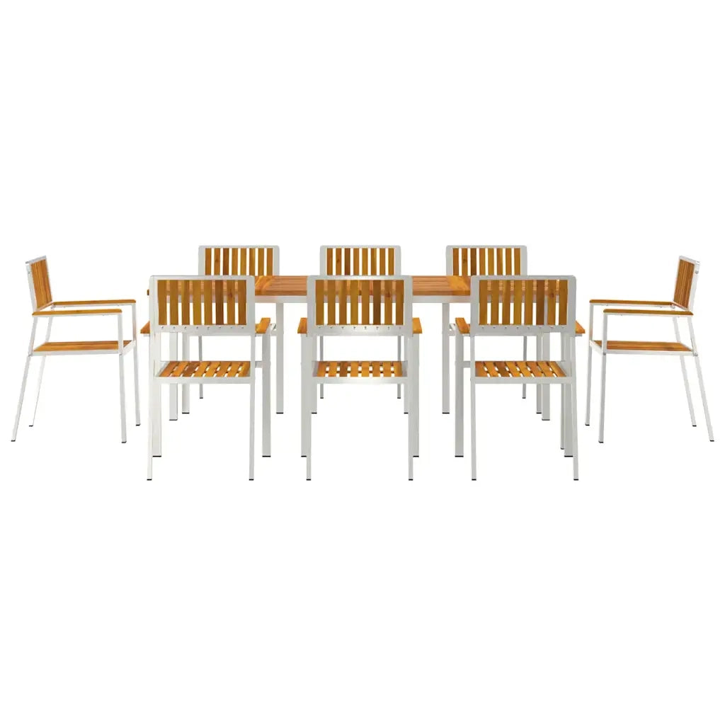 Set da pranzo per esterni 9 pcs Legno di Acacia Massello 3334796