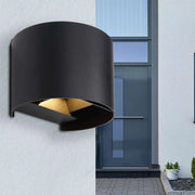 Applique Esterno Moderna Finn Alluminio Nero 1 Luce G9 Ip54