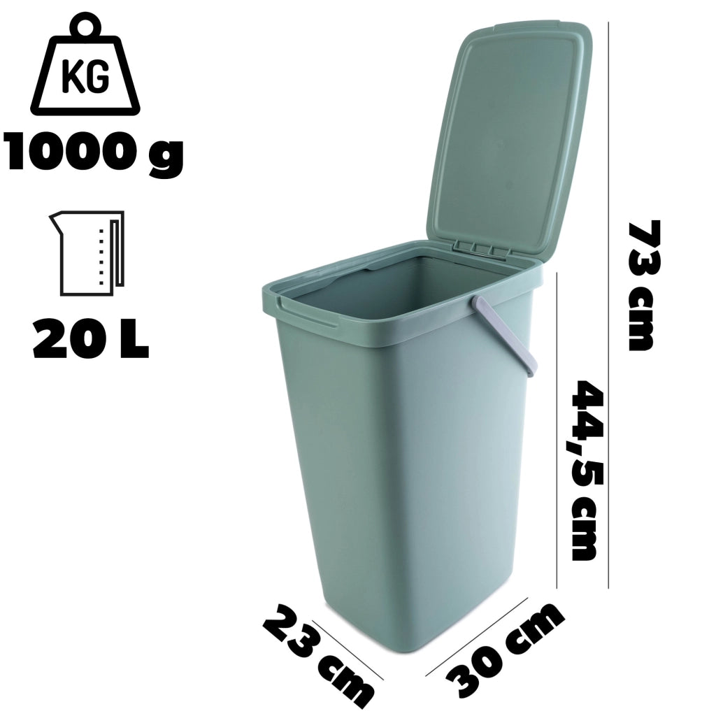 KADAX Zestaw koszy SYSTEMA Q COLLECT 20L jasny brą