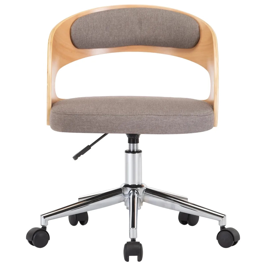 Sedie da Pranzo Girevoli 2 pz Grigio Talpa in Legno e Tessuto  cod mxl 48212