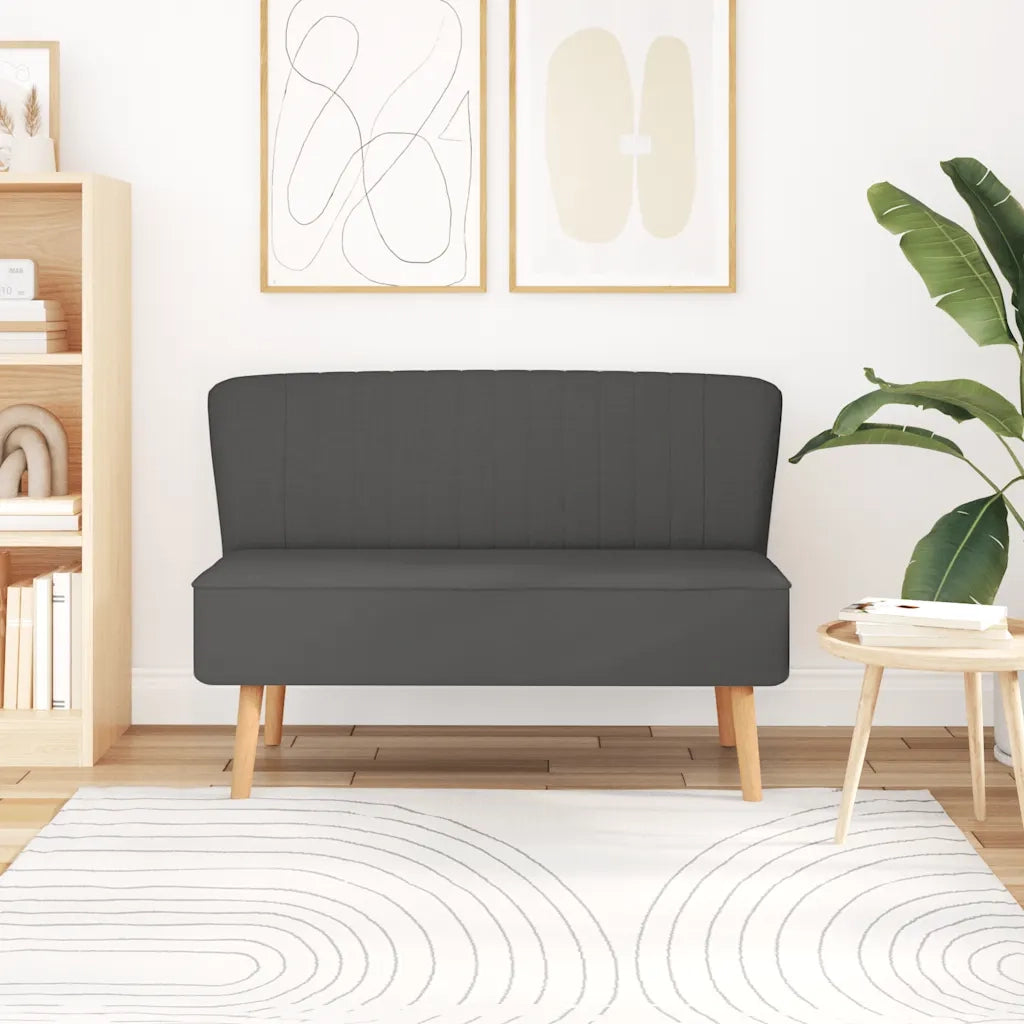 Divano-Sofa-Divanetto in Tessuto 117x55,5x77 cm Grigio Scuro