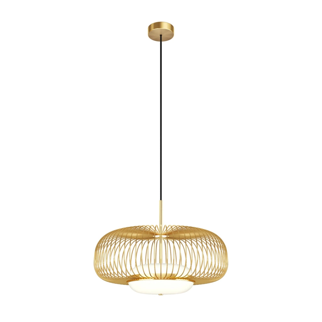 Maytoni Sospensione Contemporanea Levitation 1 luce LED integrato ottone metallo vetro