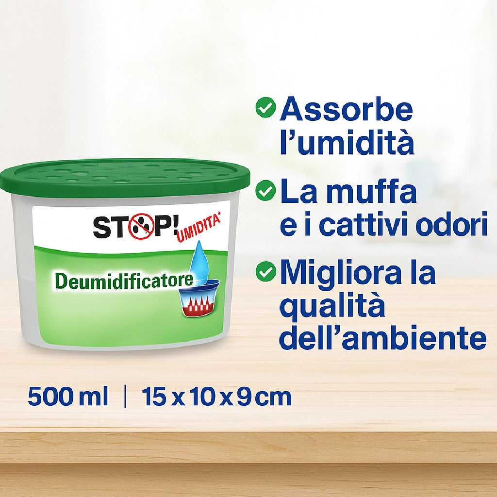 6pz Deumidificatore Casa Portatile 500ml contro Muffa Assorbi Umidità Gelsomino