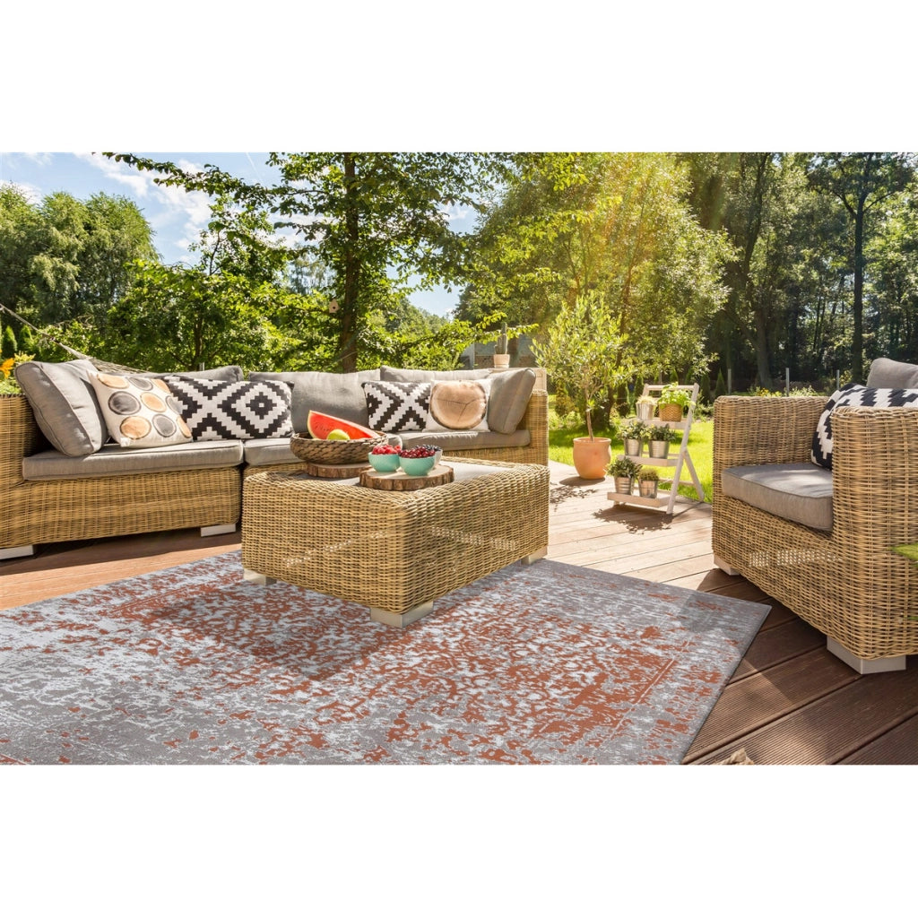 Tappeto Sunny 300 Beige e Ruggine con Effetto Vintage