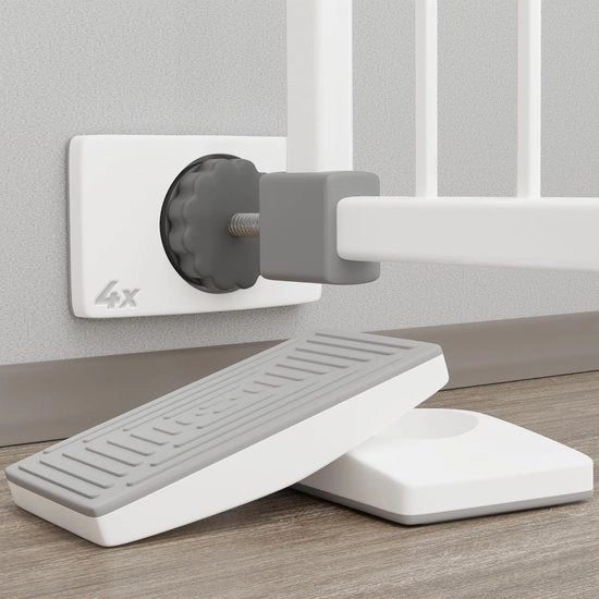 4 x Protezioni per Parete, Rete di Sicurezza e Barriera per Scale e Porte, Protezione per Parete Senza Forare, Attacco a Pressione