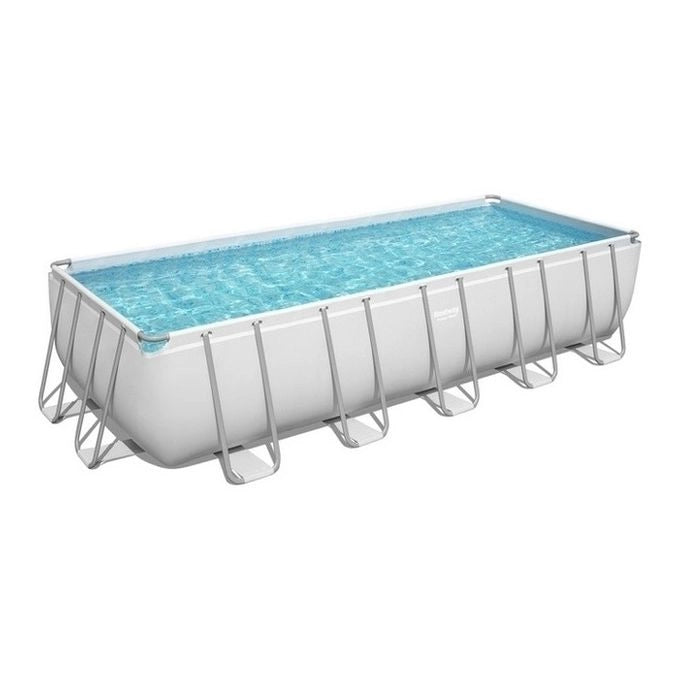 Bestway 5612B Power Steel Piscina Fuori Terra Rettangolare 640x274x132 cm 19281 L Filtro Sabbia colore Bianco